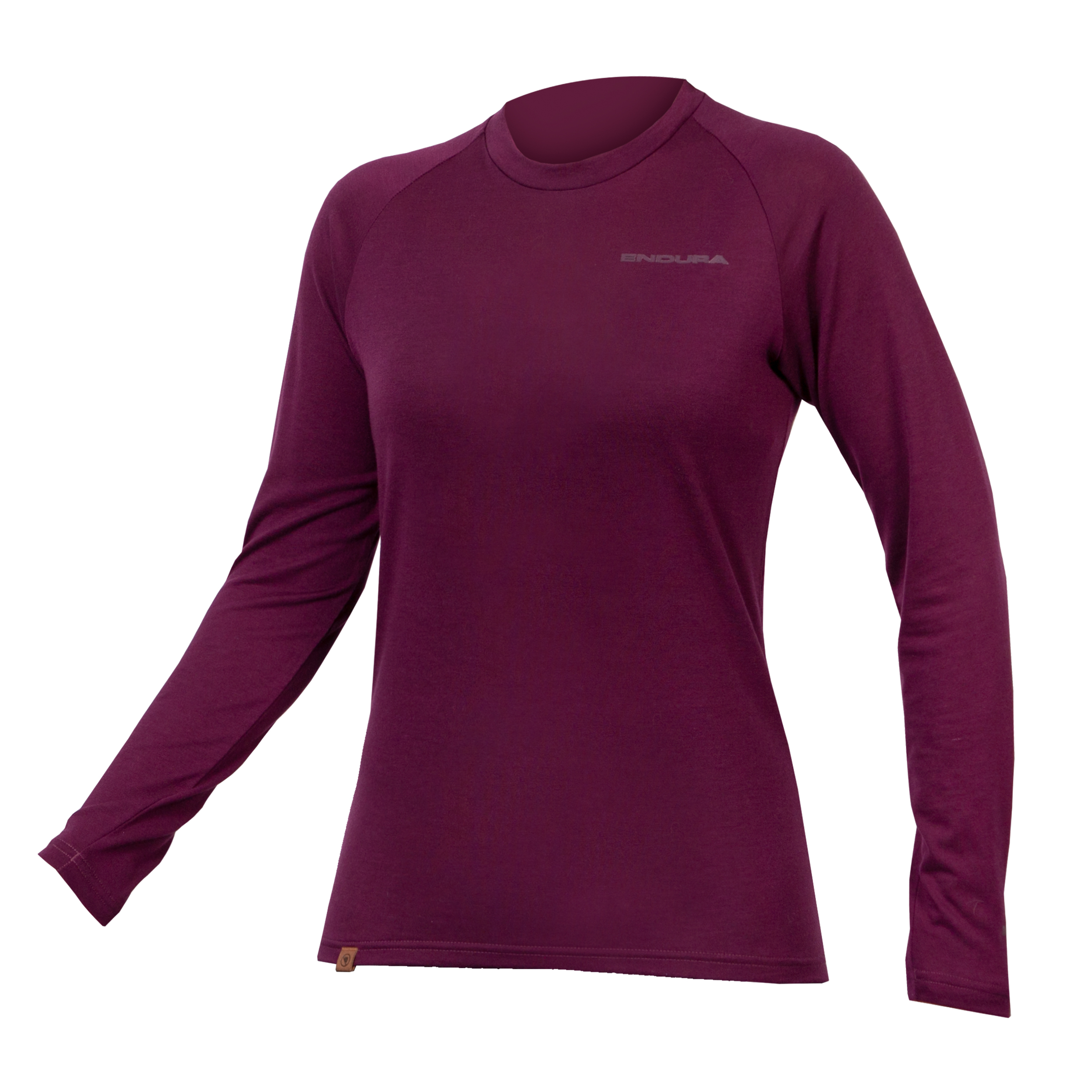 Damen BaaBaa Blend Baselayer (langarm) Aubergine S