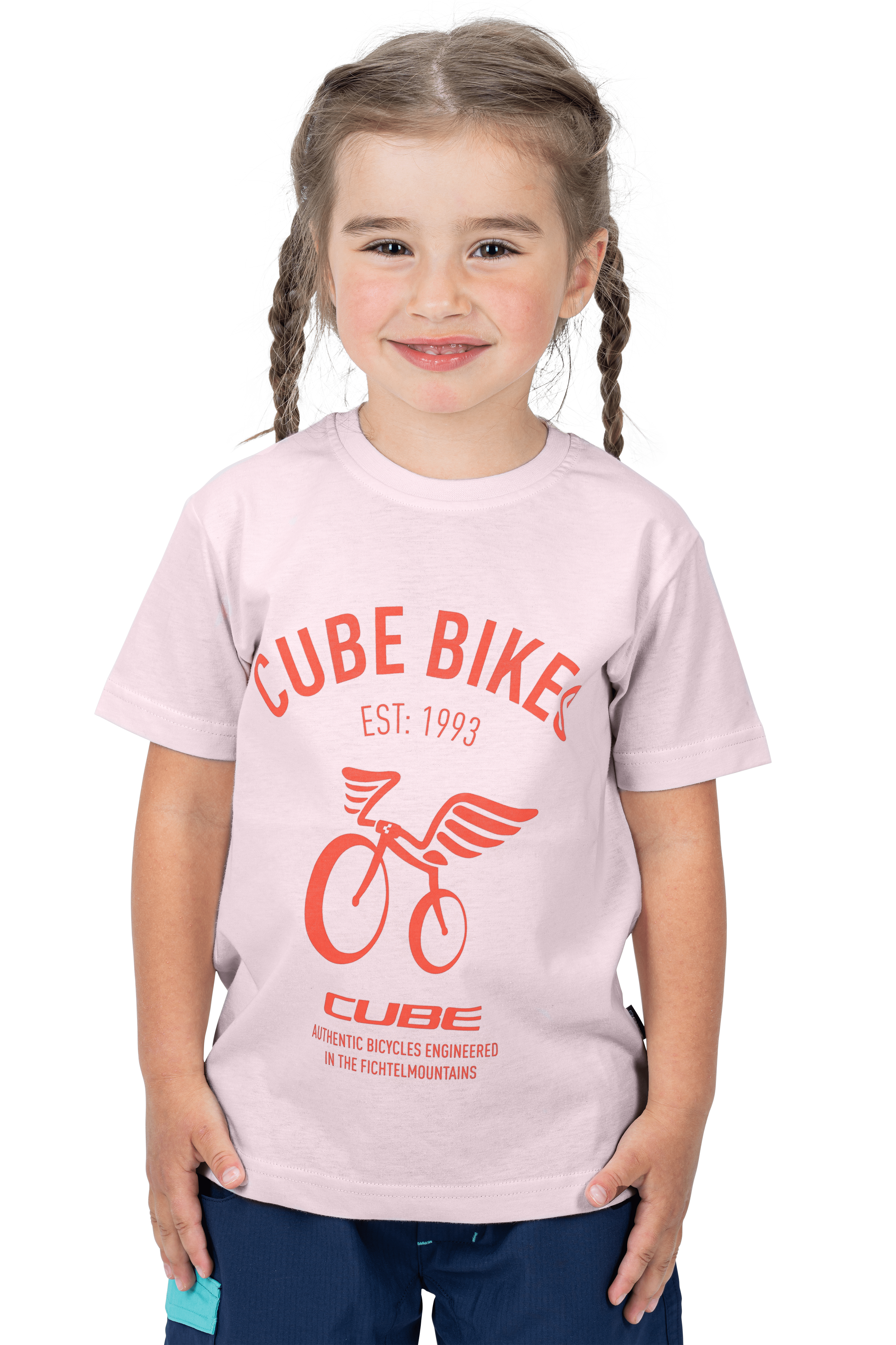 CUBE JUNIOR Organic T-Shirt Wings rose XL - (146/152)