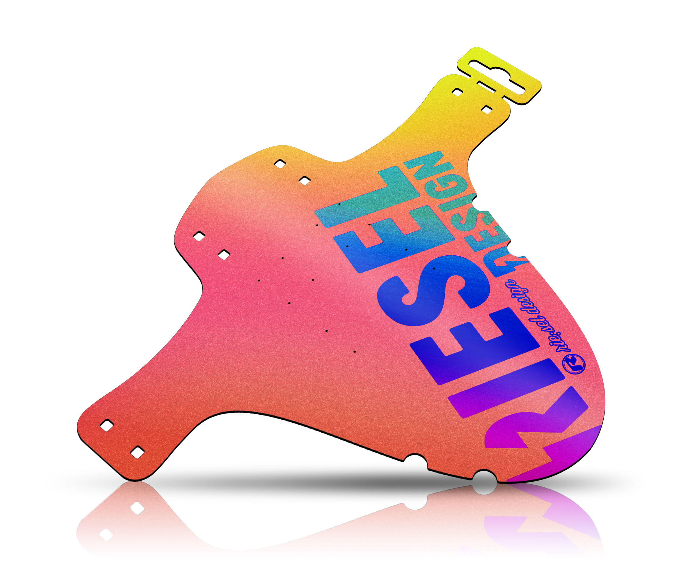 front mudguard 26" - 29" schlamm:PE - red-gold