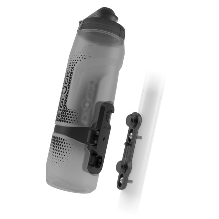 TWIST bottle 800 + bike base set transparent black