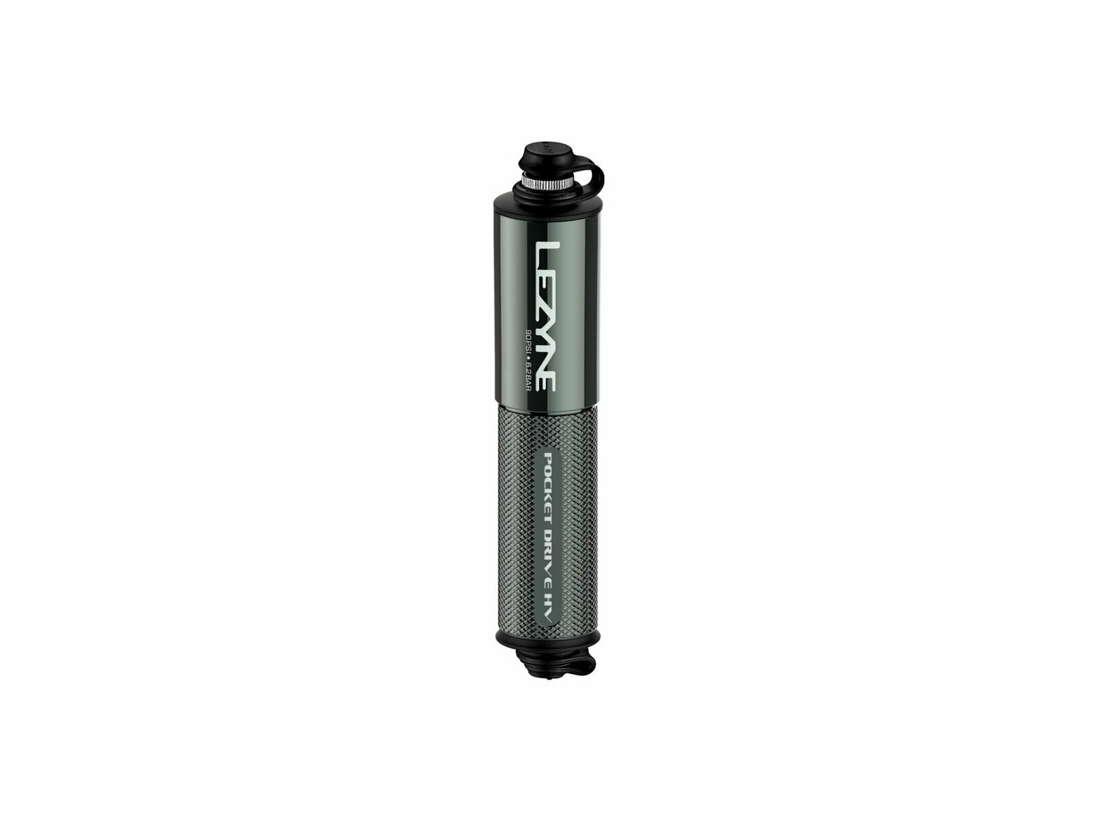 Lezyne Minipumpe CNC Pocket Drive - HV;hellgrau-glänzend;90PSI, 14,0cm